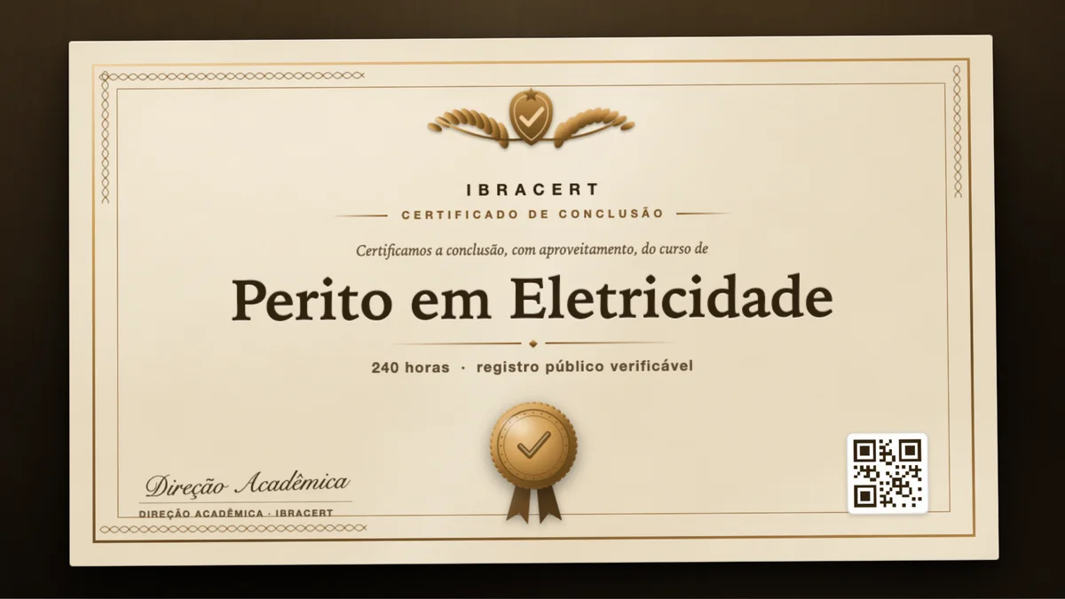 Capa do curso Perito em Eletricidade