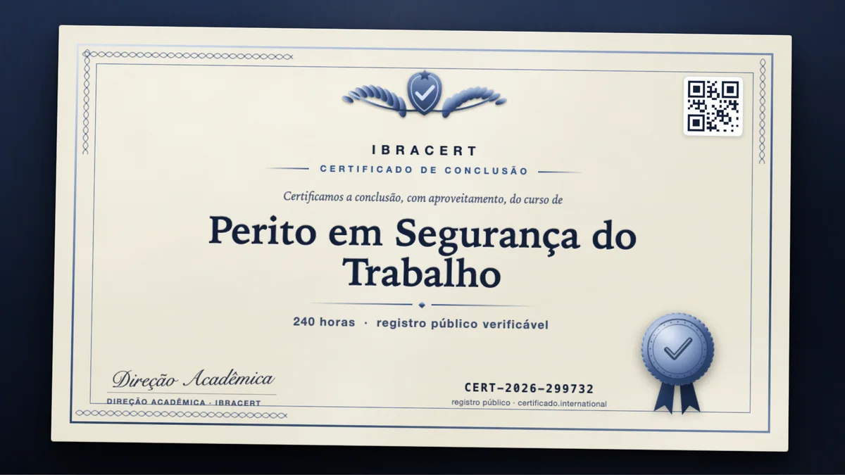 Capa do curso Perito em Segurança do Trabalho