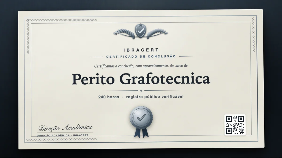 Capa do curso Perito Grafotecnica