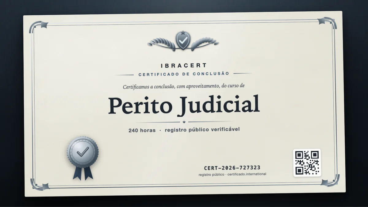 Capa do curso Perito Judicial