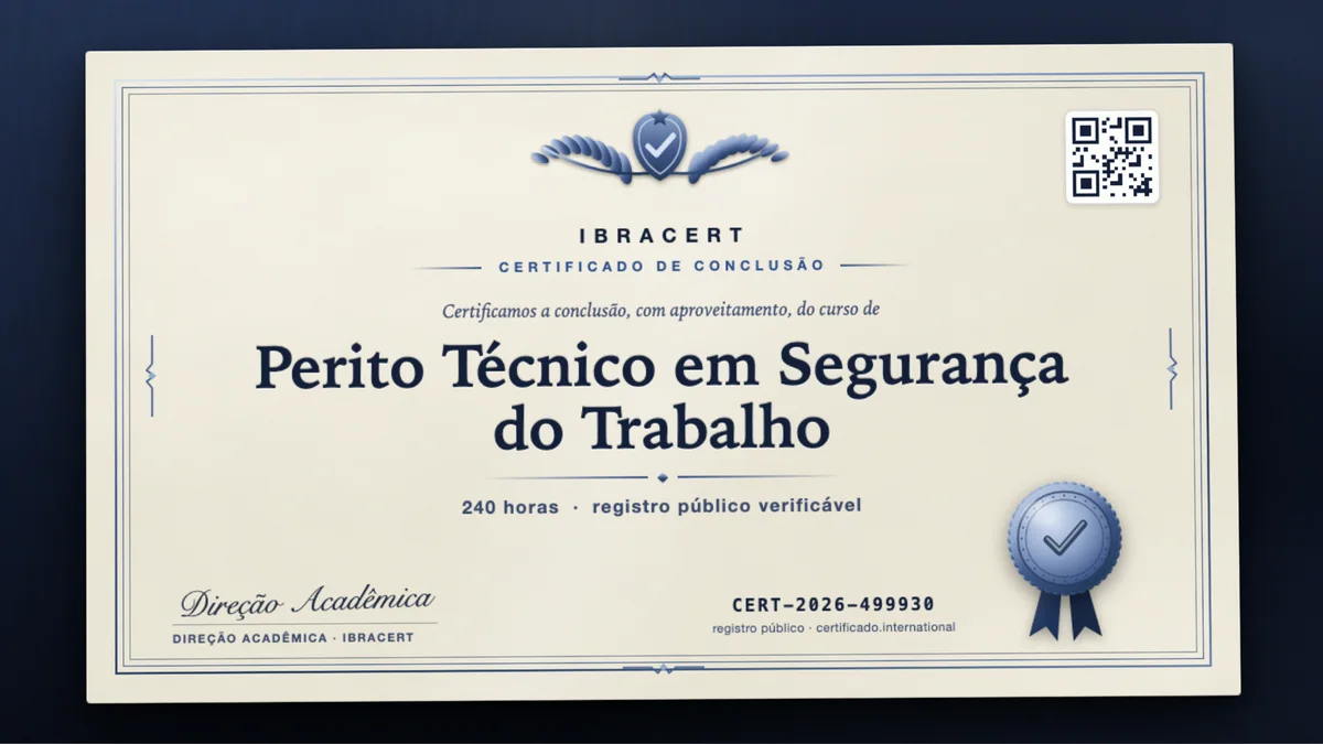 Capa do curso Perito Técnico em Segurança do Trabalho