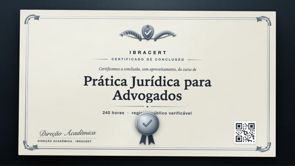 Capa do curso Prática Jurídica para Advogados
