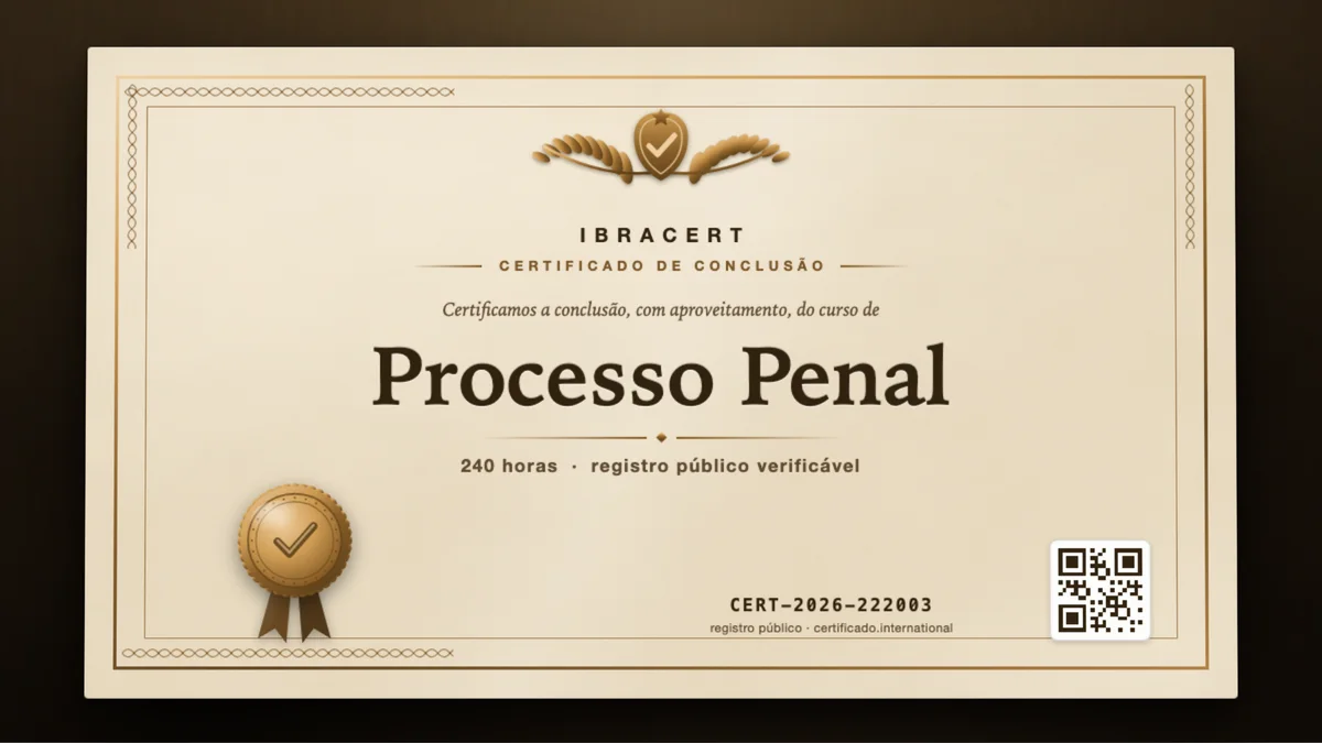 Capa do curso Processo Penal