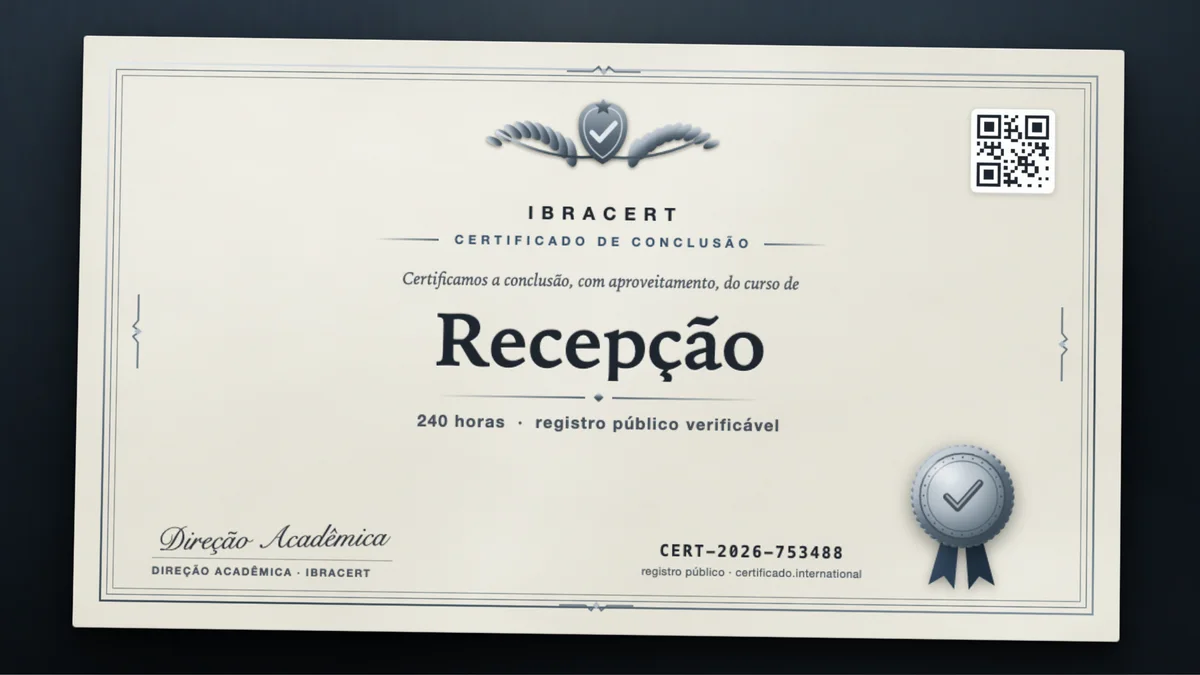 Capa do curso Recepção