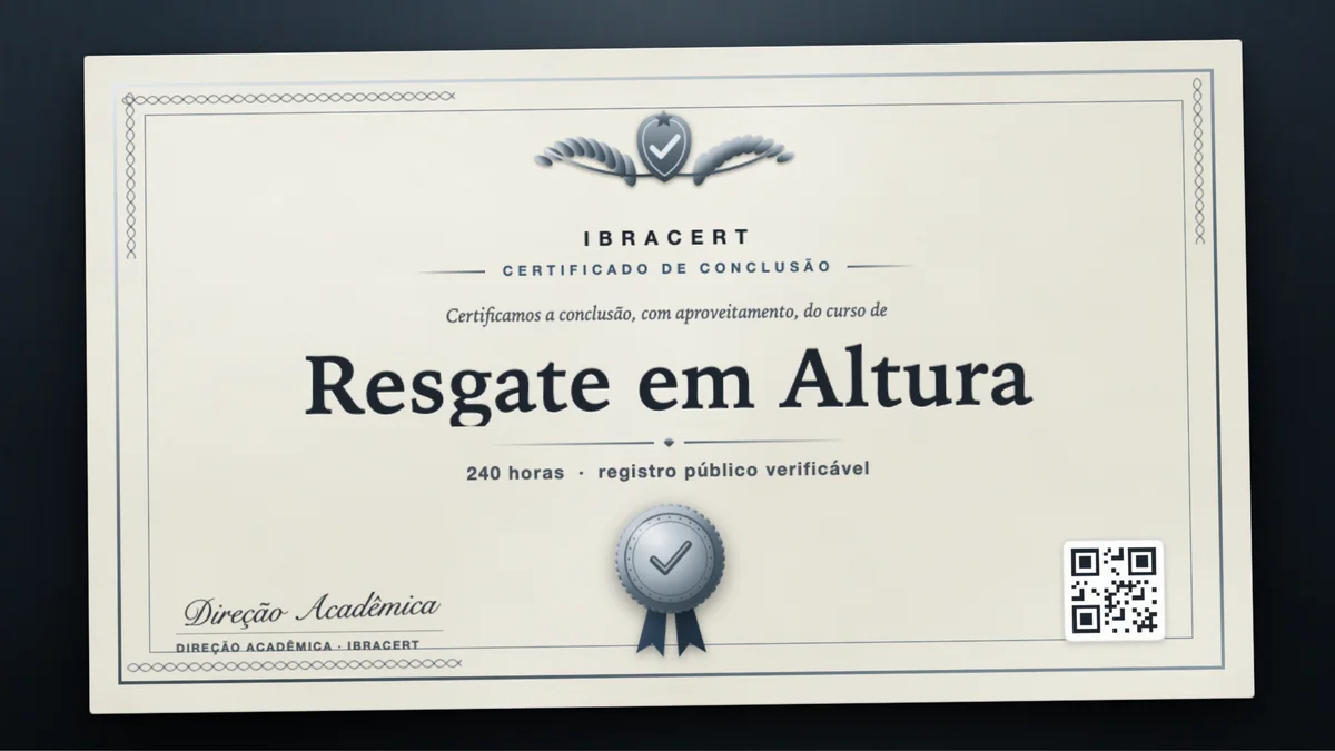 Capa do curso Resgate em Altura