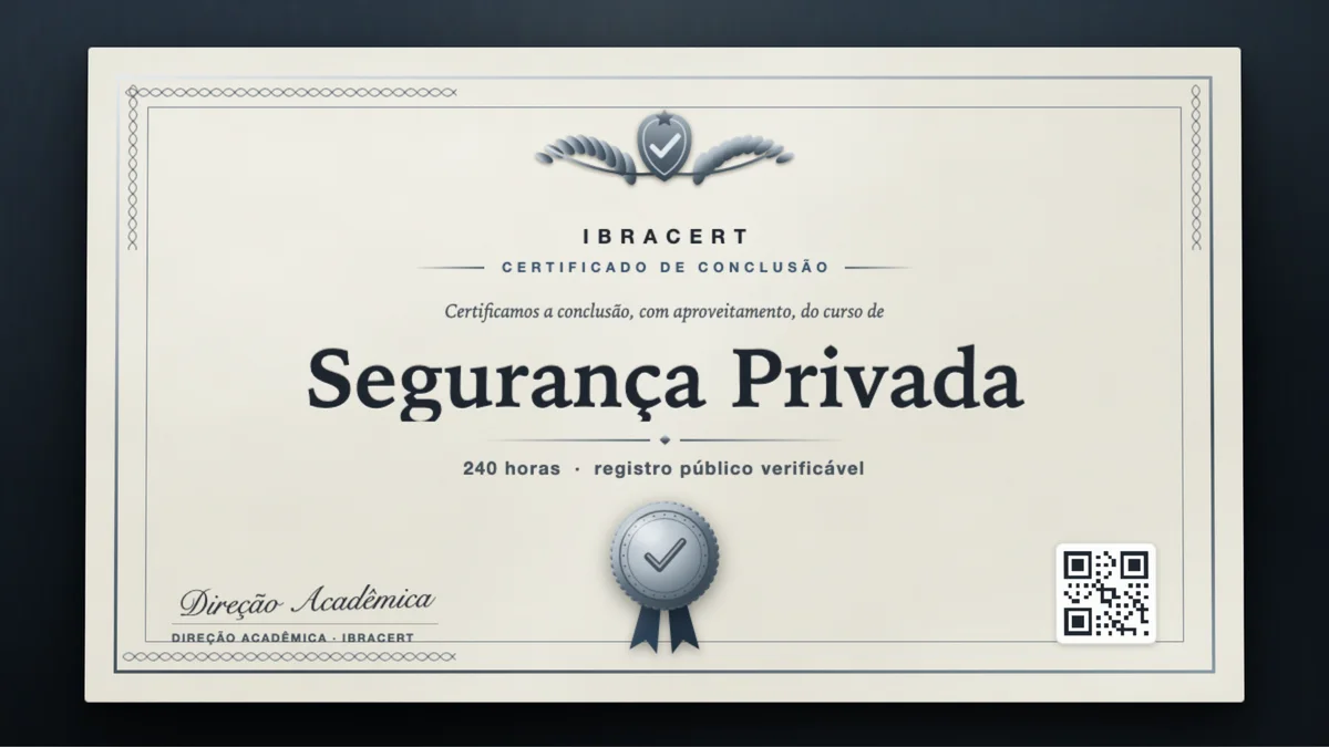 Capa do curso Segurança Privada