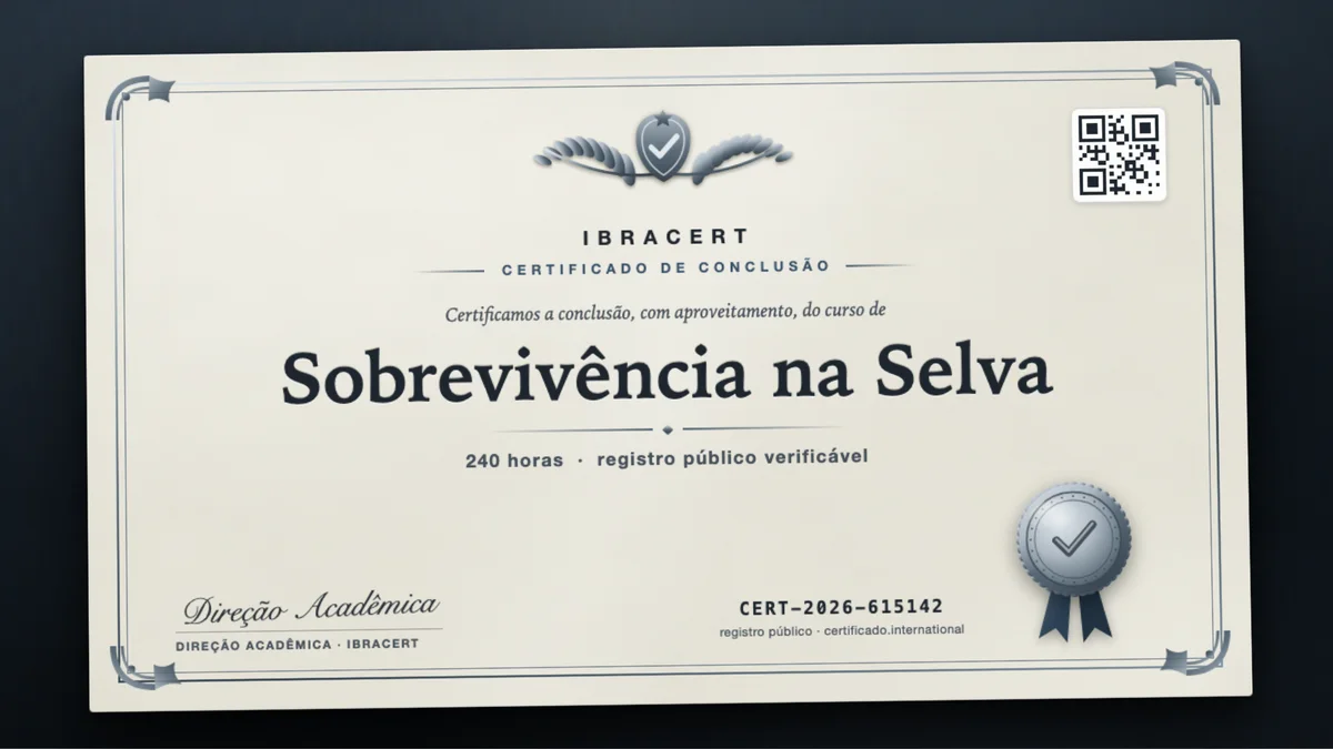 Capa do curso Sobrevivência na Selva