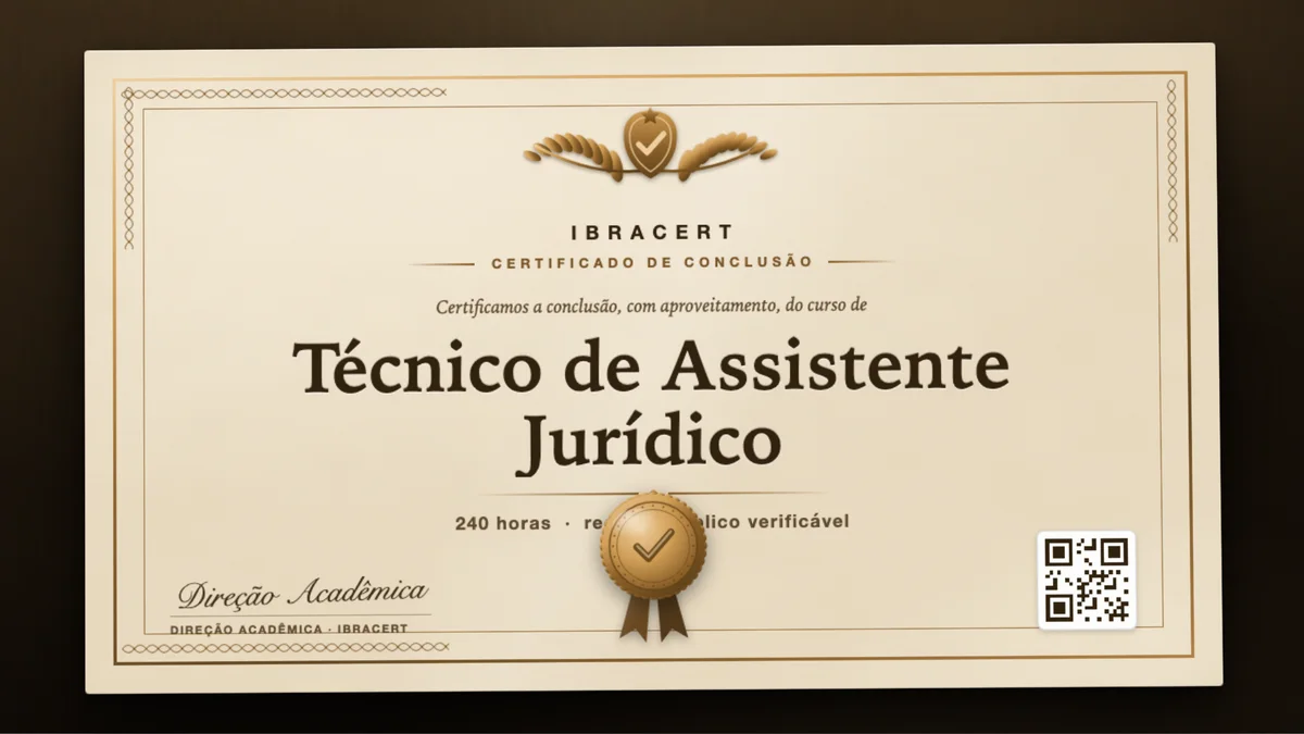 Capa do curso Técnico de Assistente Jurídico