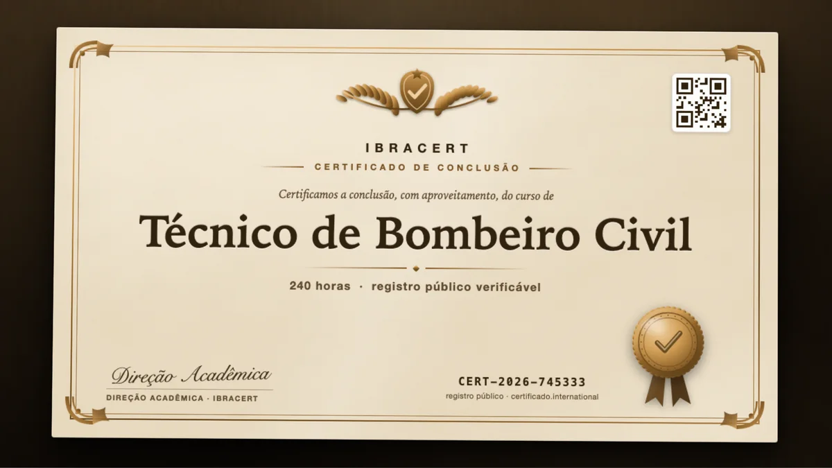 Capa do curso Técnico de Bombeiro Civil