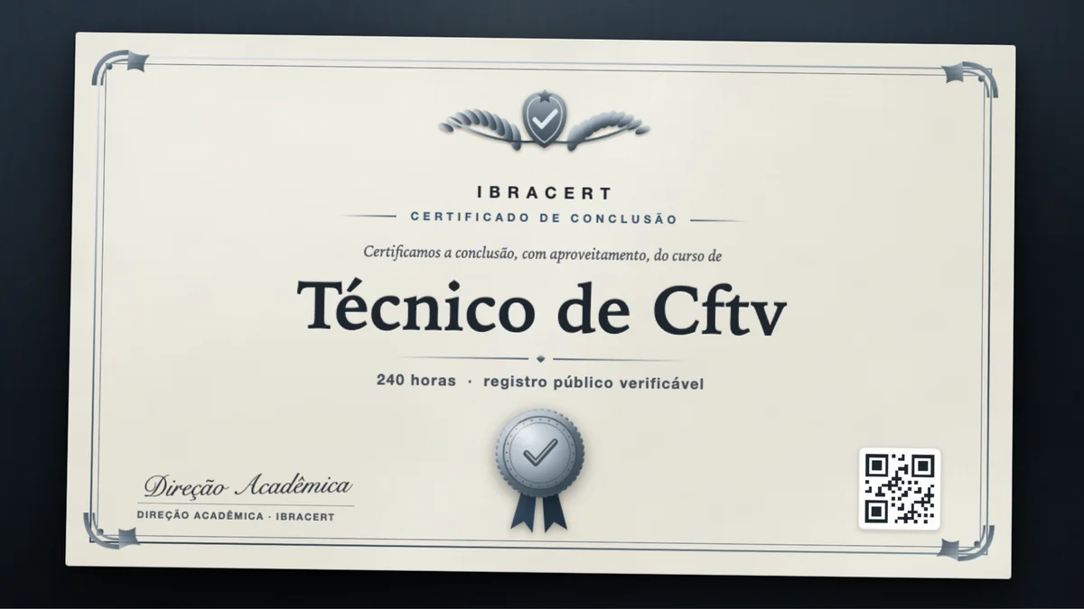 Capa do curso Técnico de Cftv