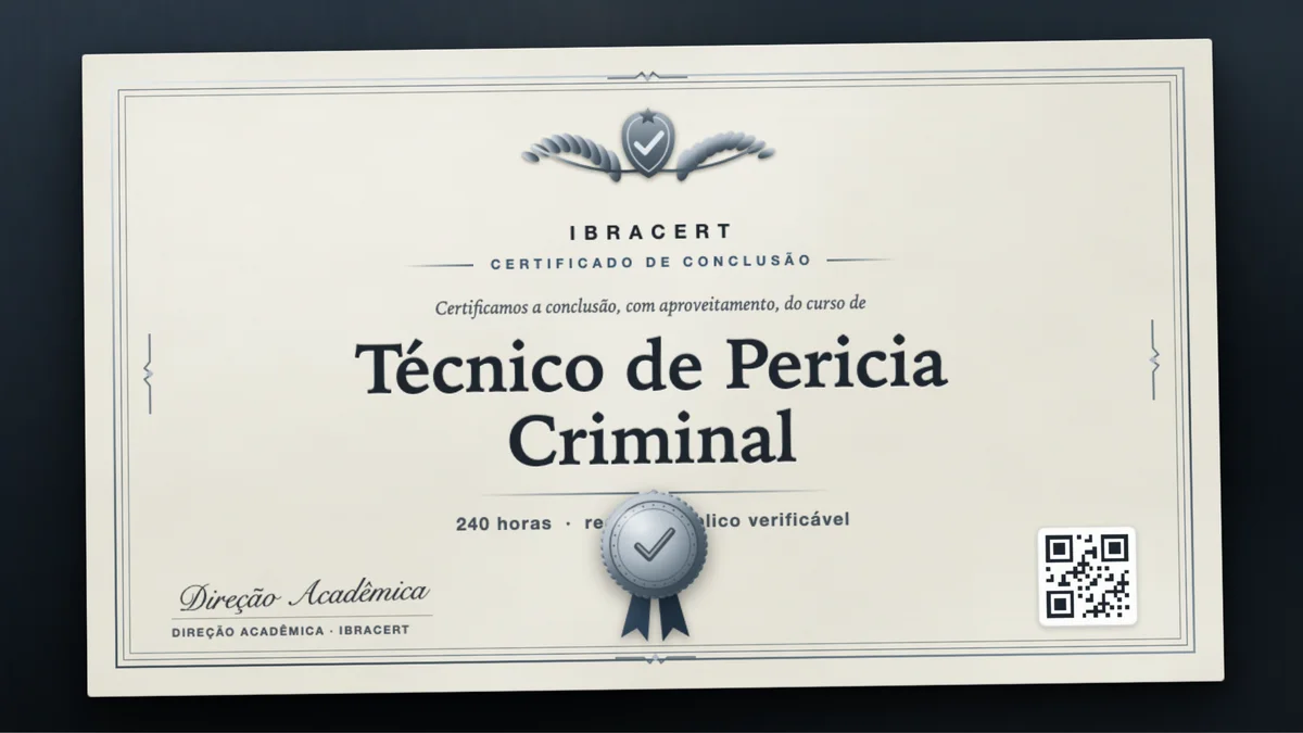 Capa do curso Técnico de Pericia Criminal