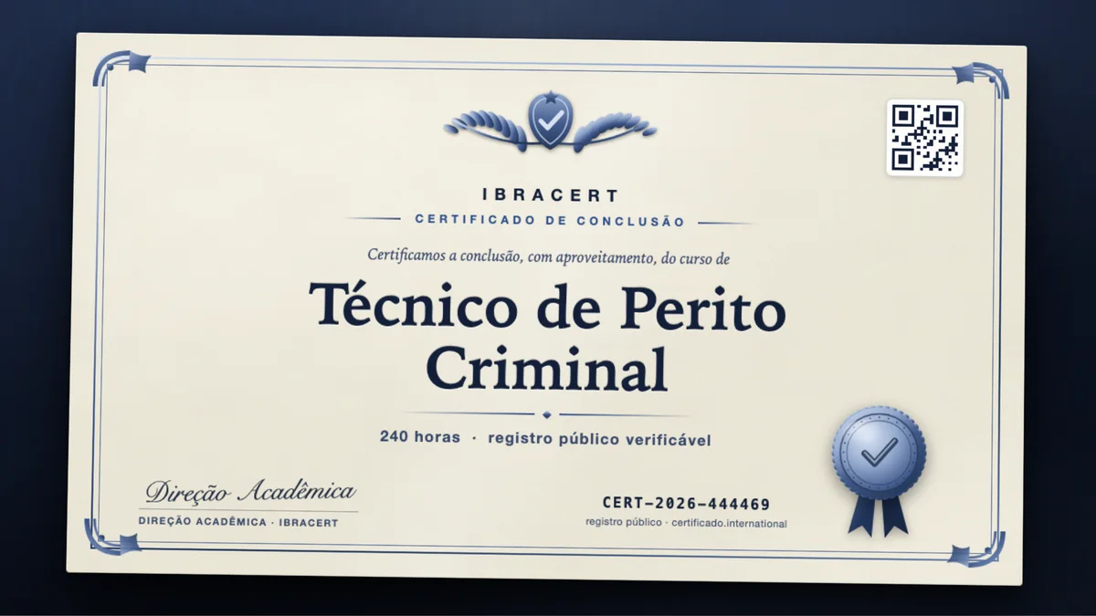 Capa do curso Técnico de Perito Criminal