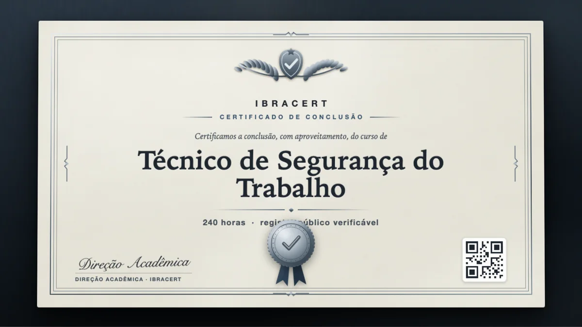 Capa do curso Técnico de Segurança do Trabalho