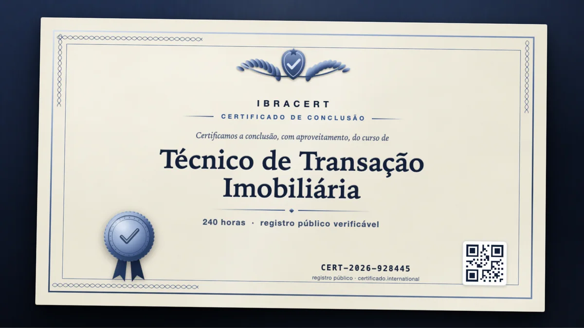 Capa do curso Técnico de Transação Imobiliária