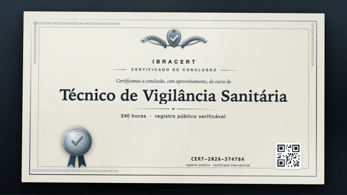Capa do curso Técnico de Vigilância Sanitária
