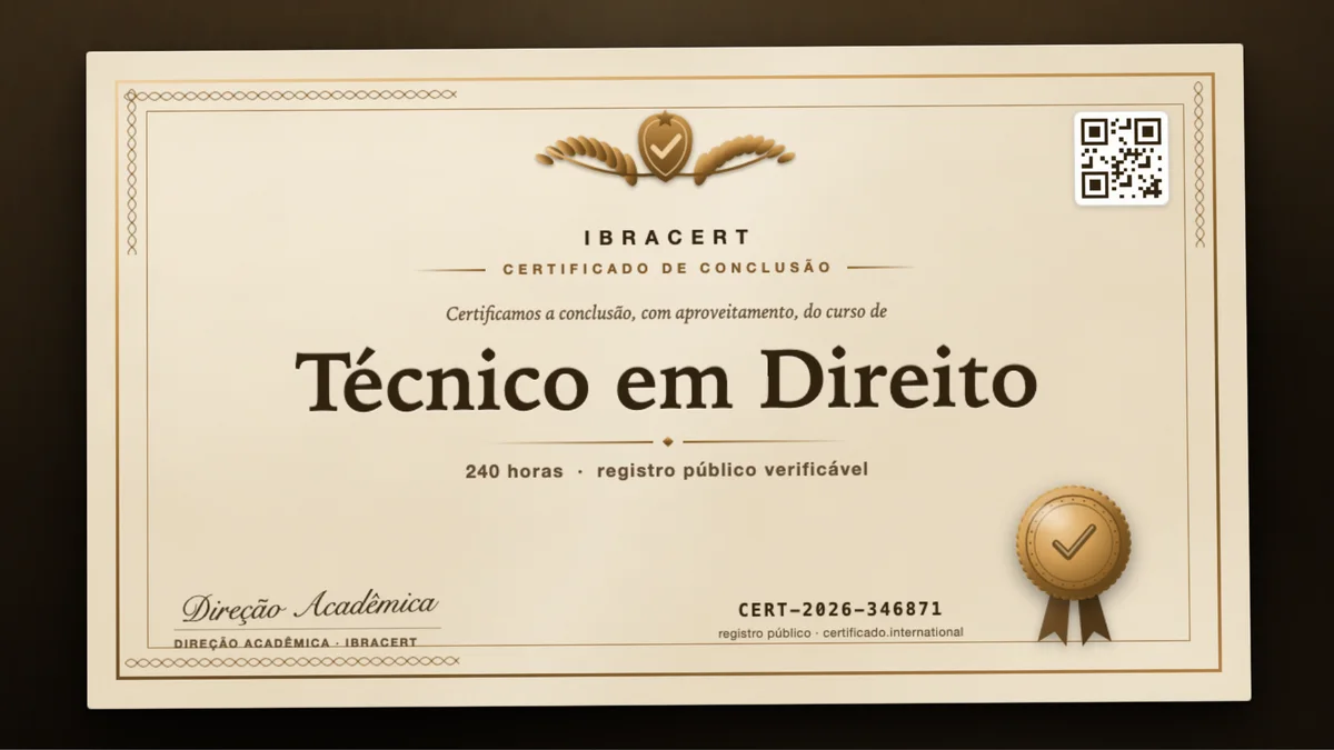Capa do curso Técnico em Direito