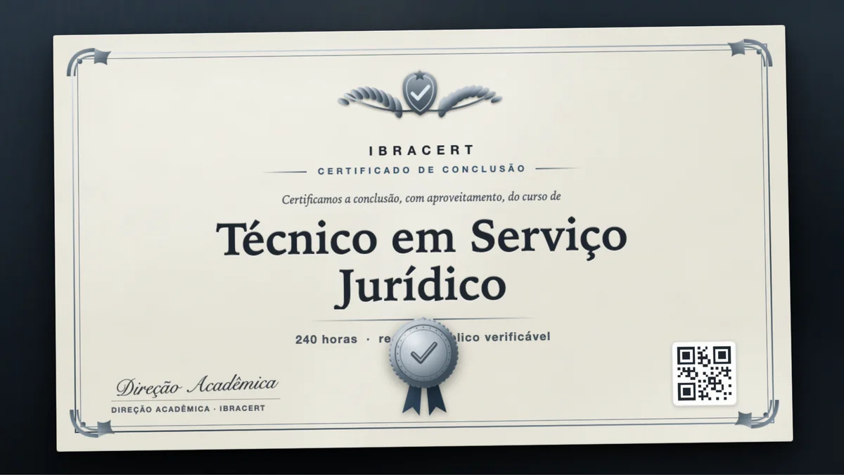 Capa do curso Técnico em Serviço Jurídico