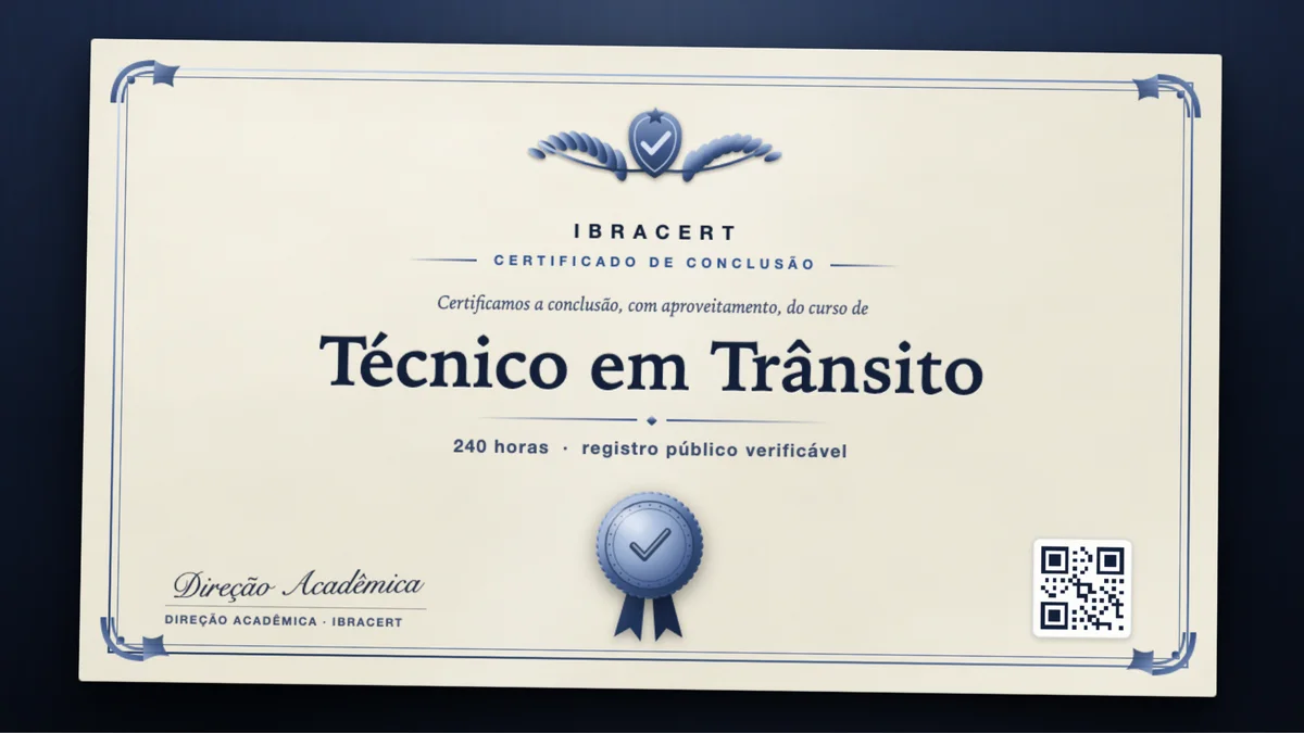 Capa do curso Técnico em Trânsito