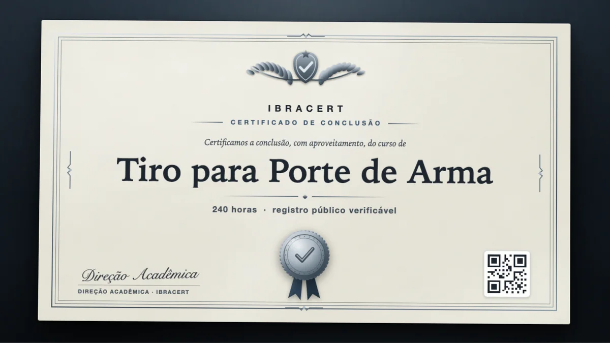Capa do curso Tiro para Porte de Arma
