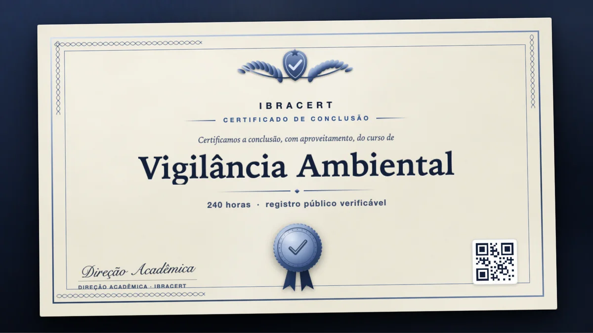 Capa do curso Vigilância Ambiental