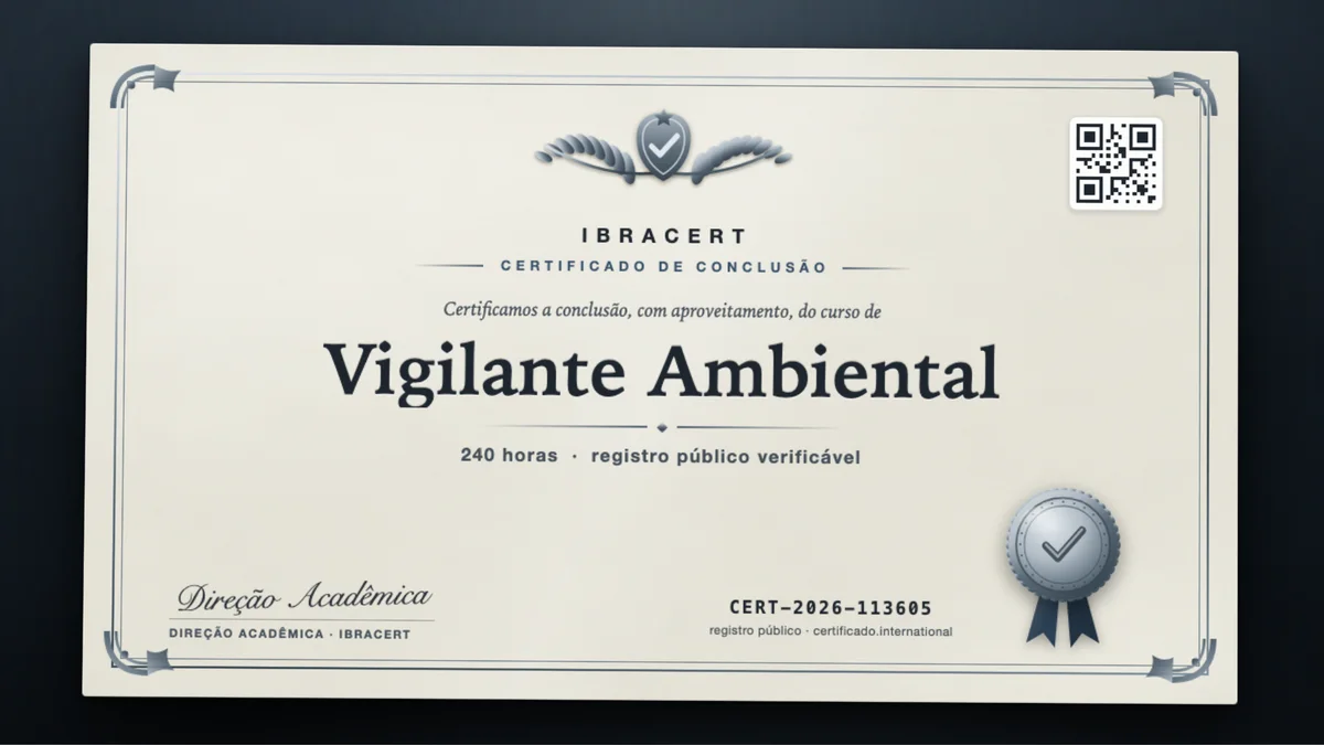 Capa do curso Vigilante Ambiental