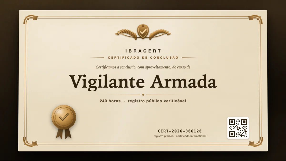 Capa do curso Vigilante Armada