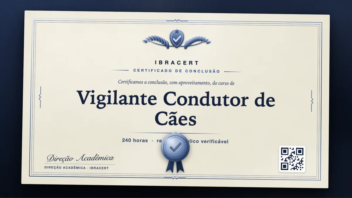 Capa do curso Vigilante Condutor de Cães