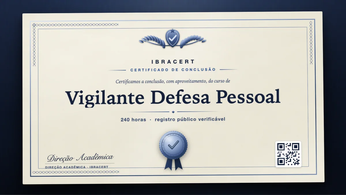 Capa do curso Vigilante Defesa Pessoal