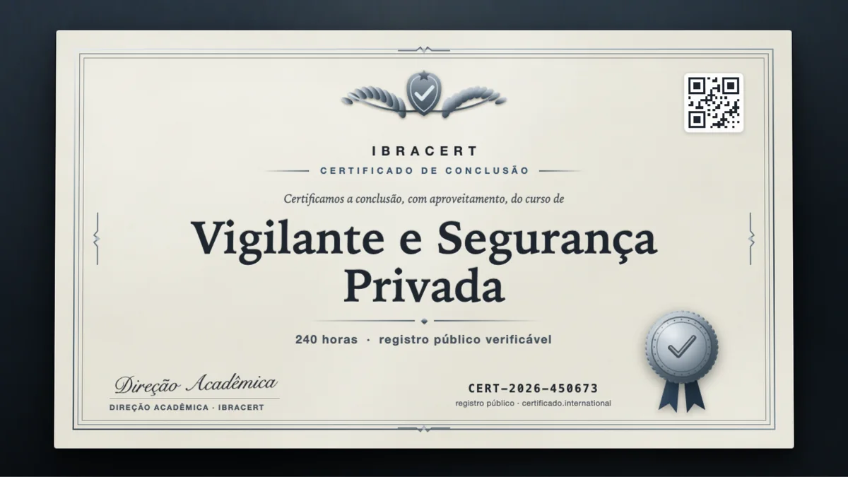 Capa do curso Vigilante e Segurança Privada