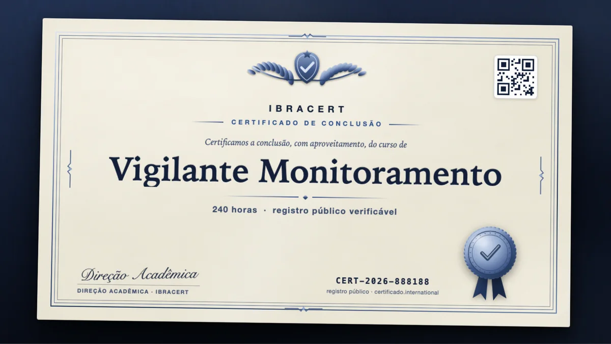 Capa do curso Vigilante Monitoramento