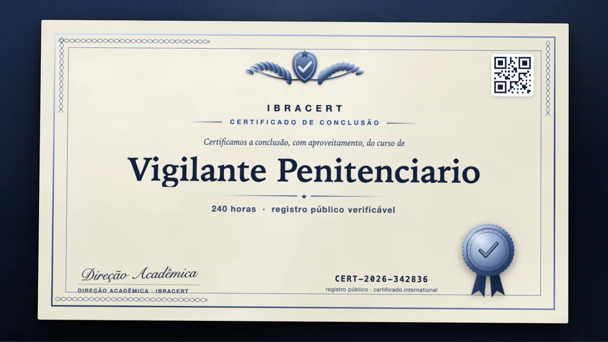 Capa do curso Vigilante Penitenciario