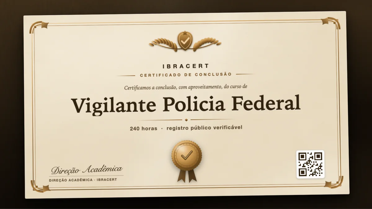 Capa do curso Vigilante Policia Federal