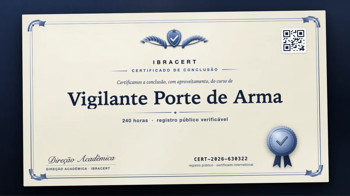 Capa do curso Vigilante Porte de Arma