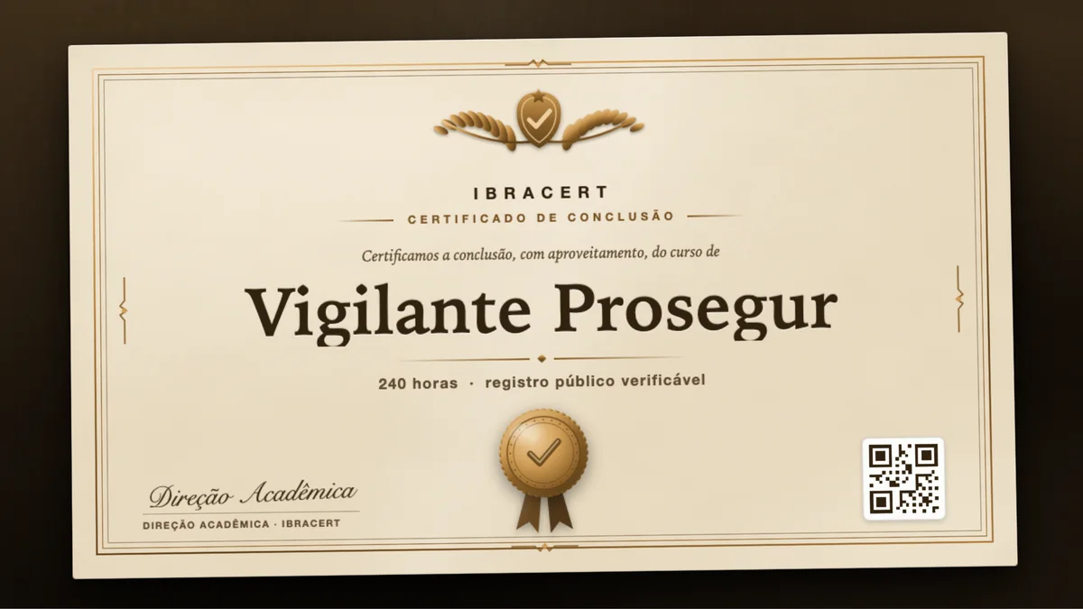 Capa do curso Vigilante Prosegur