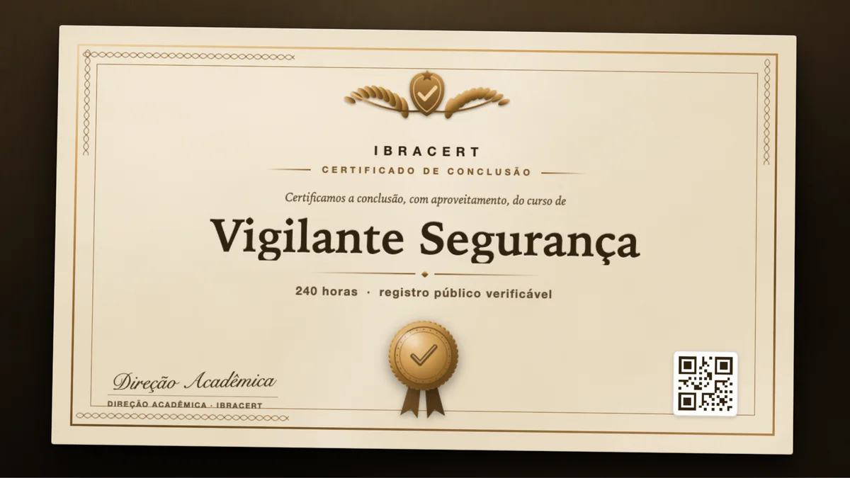 Capa do curso Vigilante Segurança