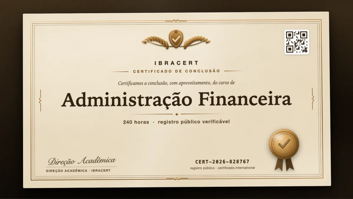Capa do curso Administração Financeira