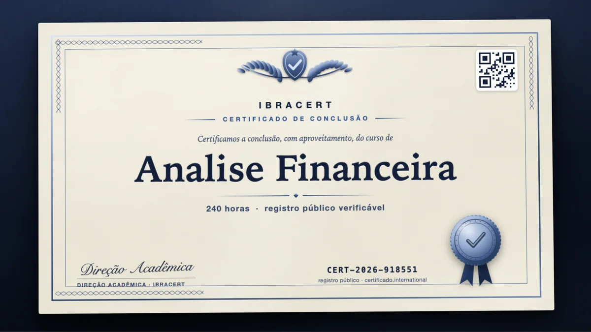 Capa do curso Analise Financeira