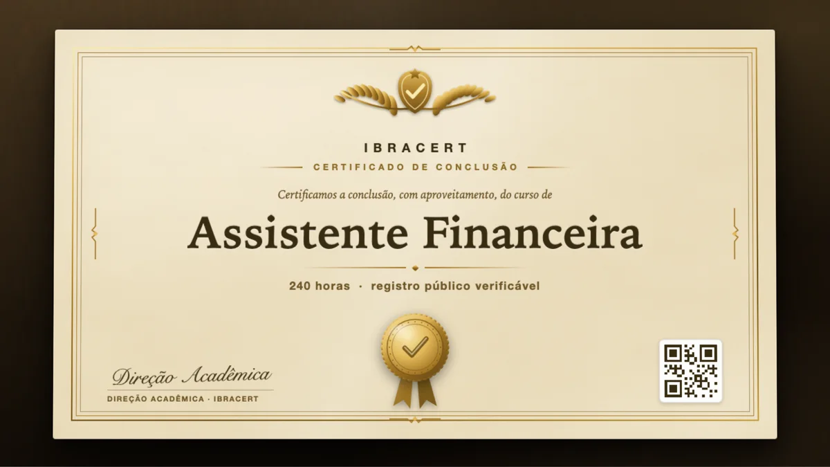 Capa do curso Assistente Financeira