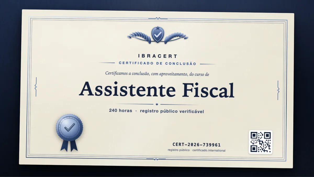 Capa do curso Assistente Fiscal