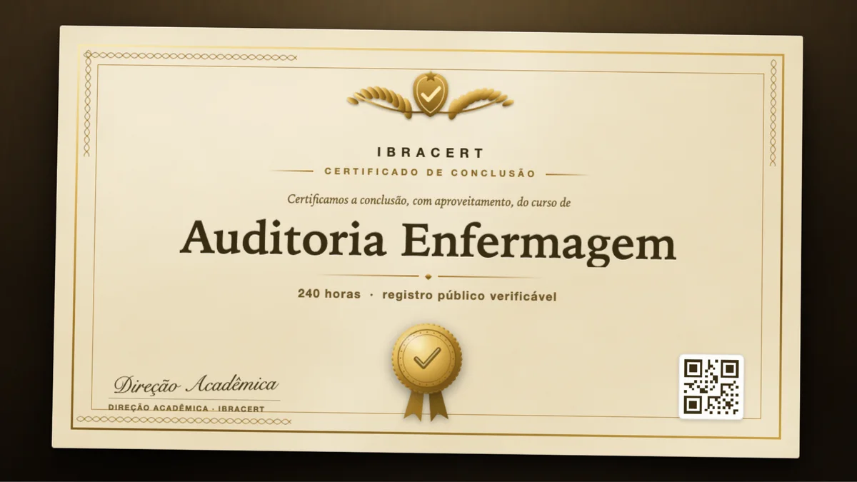 Capa do curso Auditoria Enfermagem