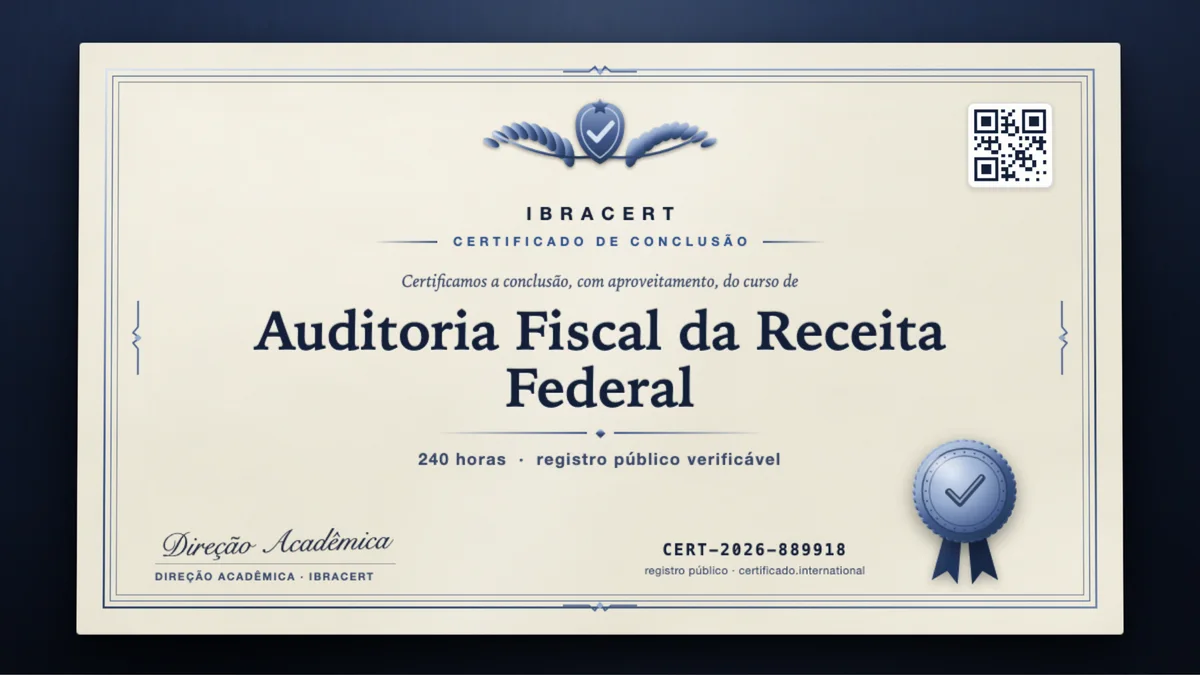 Capa do curso Auditoria Fiscal da Receita Federal