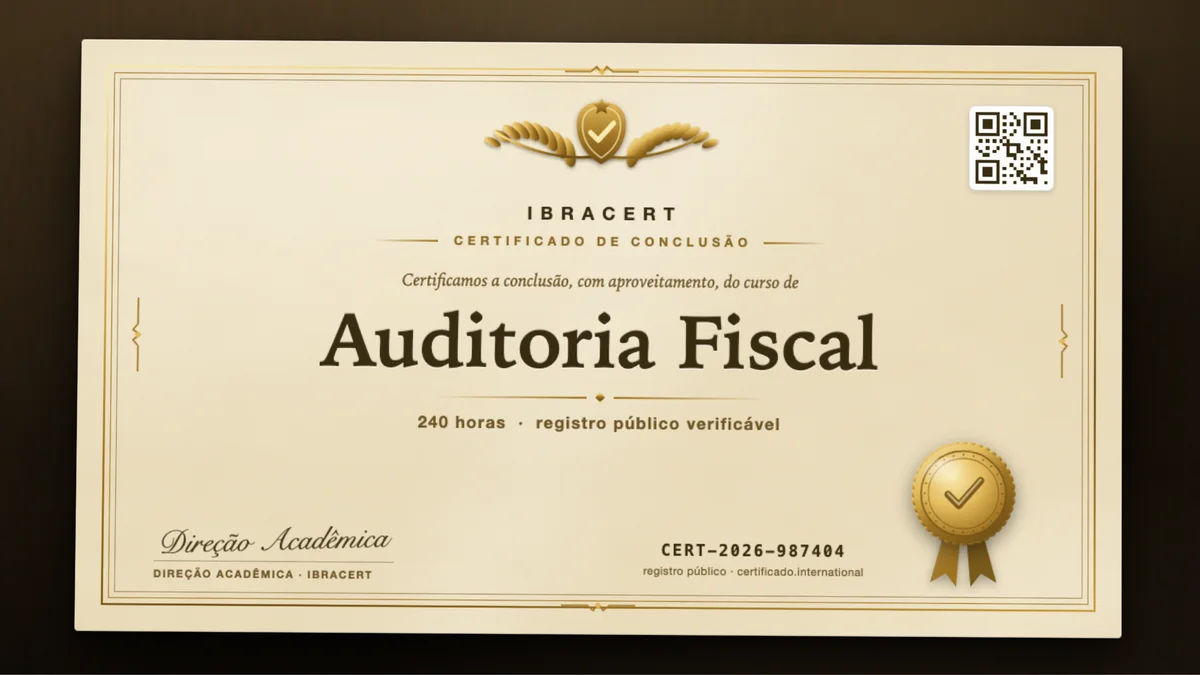 Capa do curso Auditoria Fiscal