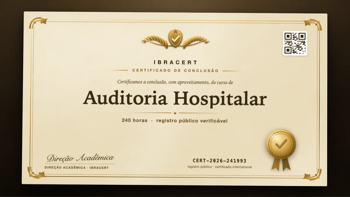 Capa do curso Auditoria Hospitalar