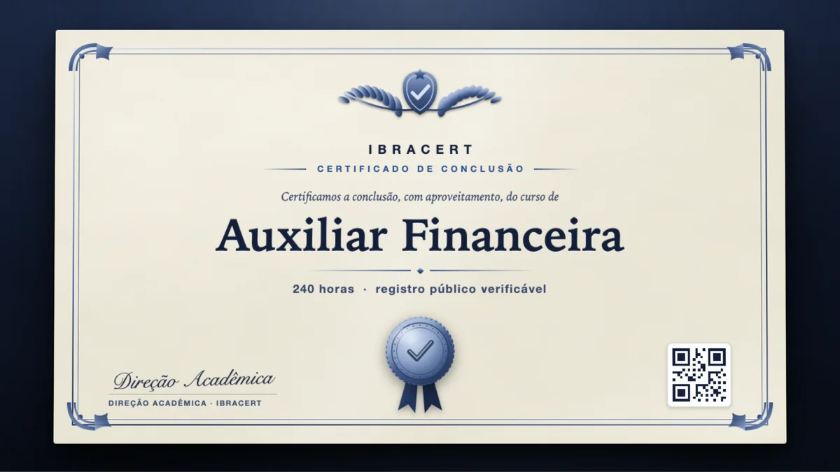Capa do curso Auxiliar Financeira