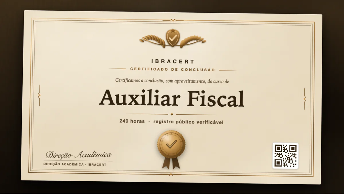 Capa do curso Auxiliar Fiscal