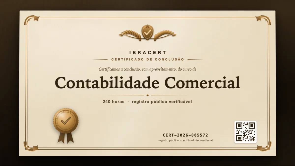 Capa do curso Contabilidade Comercial