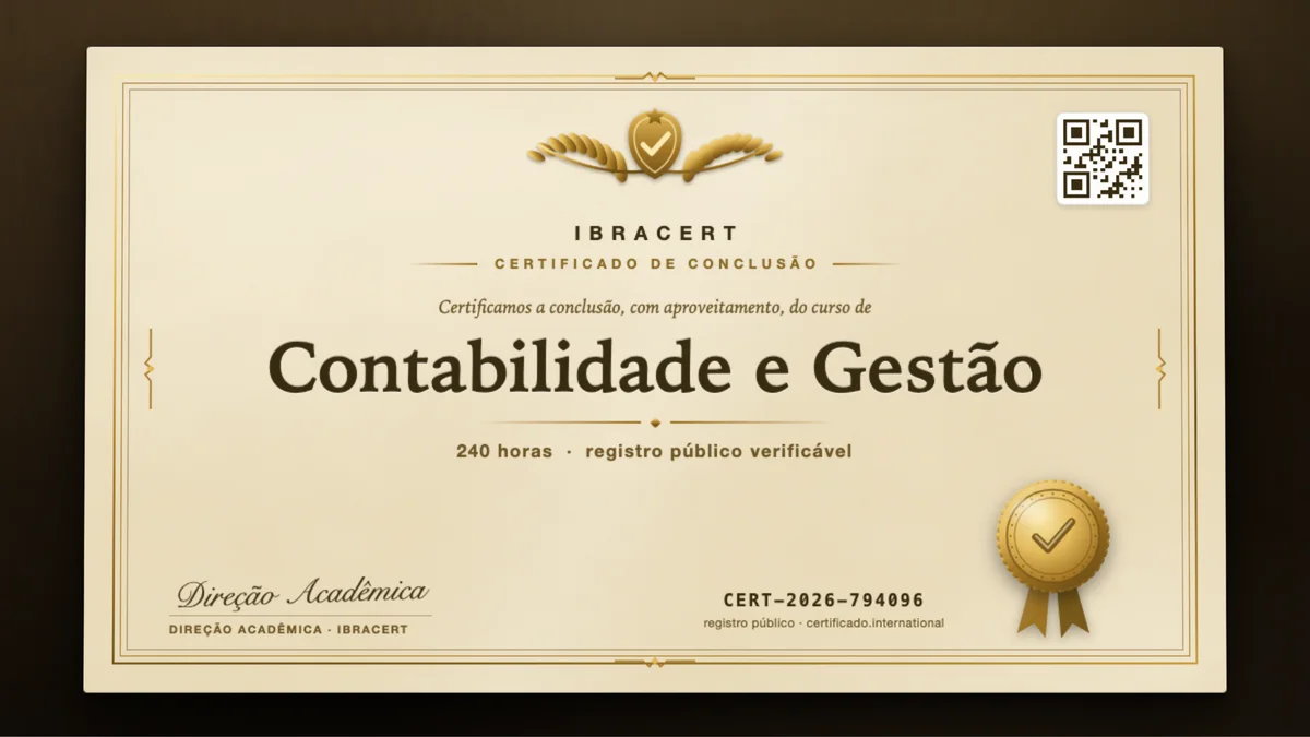 Capa do curso Contabilidade e Gestão