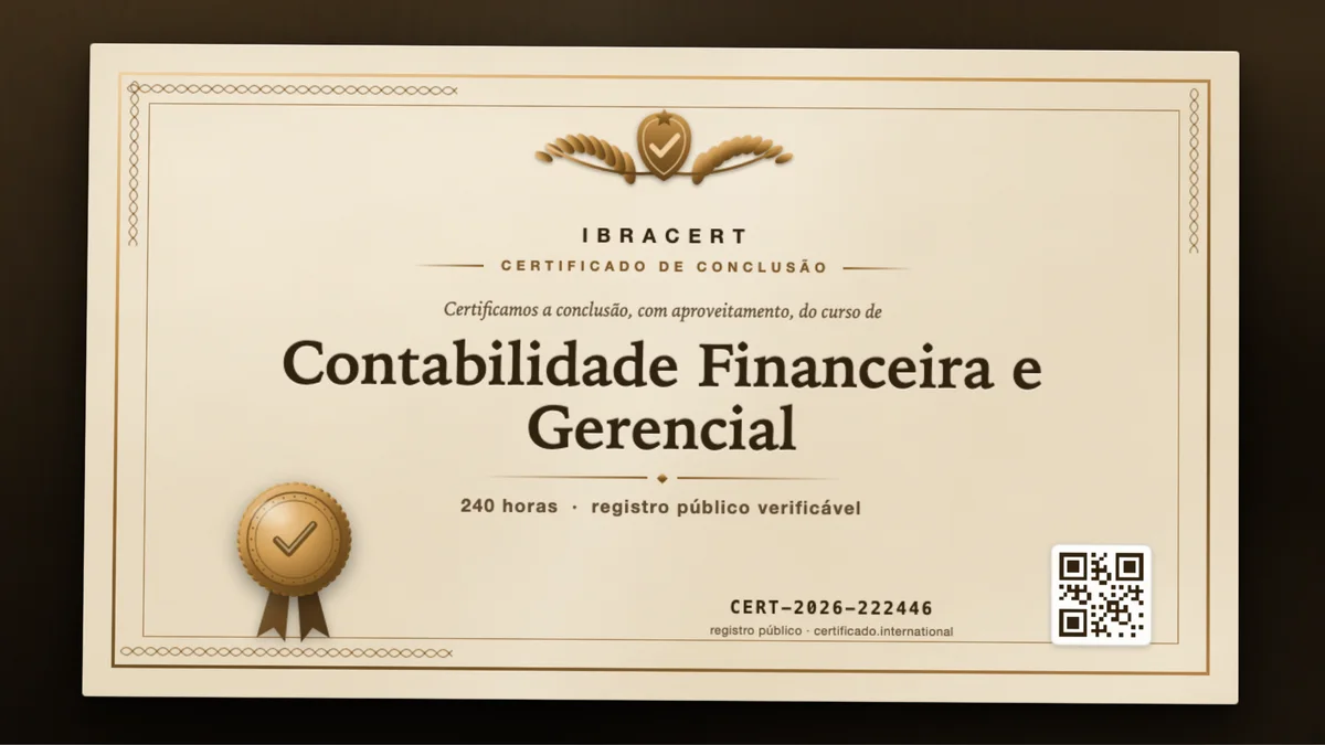 Capa do curso Contabilidade Financeira e Gerencial