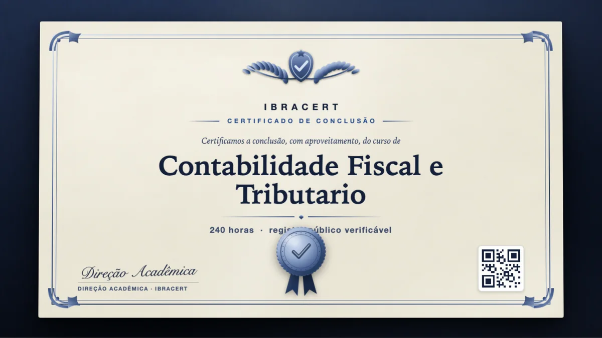 Capa do curso Contabilidade Fiscal e Tributario