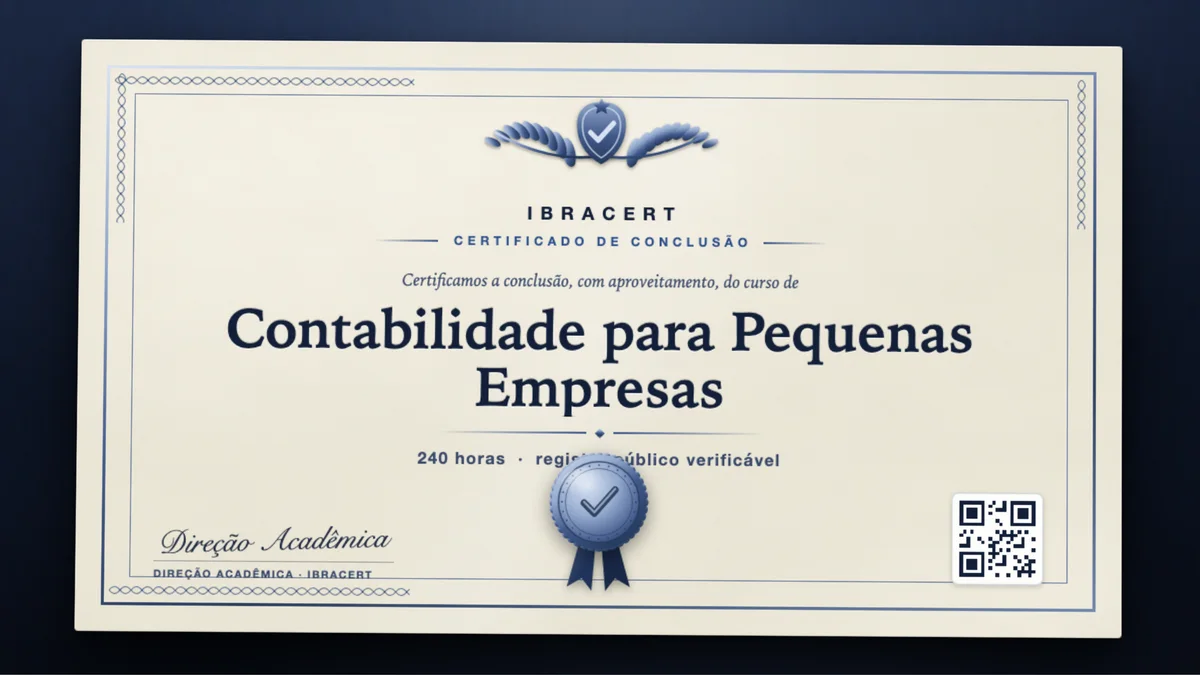 Capa do curso Contabilidade para Pequenas Empresas